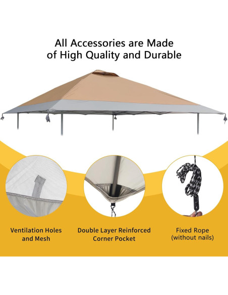 Cubierta de Reemplazo 13x13 D&ONEHOS Impermeable Oxford 300D