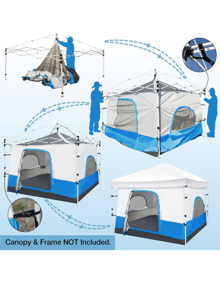 Tienda Interior de Camping REDCAMP 2.99x3.02m para 4-6 Personas