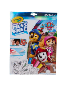 Set de Colorear Metálico Crayola PAW Patrol - 10 Páginas y 5 Marcadores