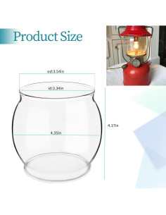 Reemplazo Globo de Vidrio para Linterna Coleman R690B051 2