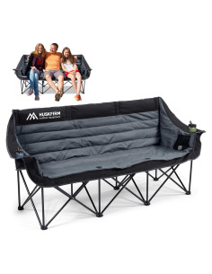 Silla de Camping Plegable Huskfirm para 3 Personas con Cojín
