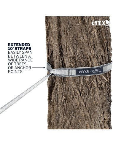 Correas para Hamacas ENO Apollo - 3.05 m - Gris Carbón