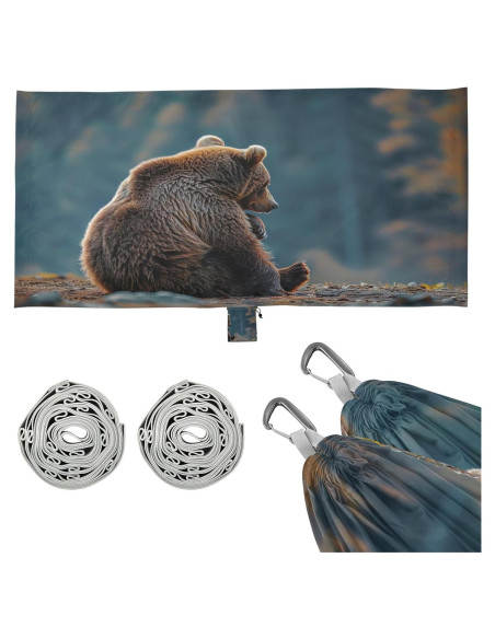 Hamaca de Camping SDMKA 150 kg, Portátil, 290x138 cm, Incluye Correas