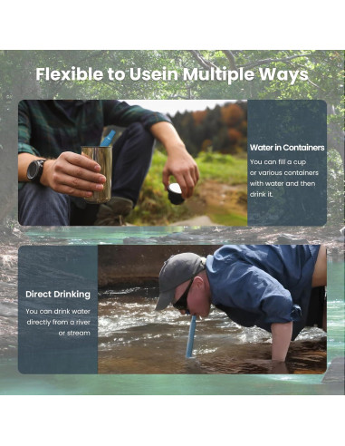 Popotes de Filtración de Agua Joypur + Filtro por Gravedad