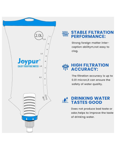 Popotes de Filtración de Agua Joypur + Filtro por Gravedad