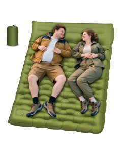 Colchoneta Doble Inflable Oramoose 6" Gruesa para Camping