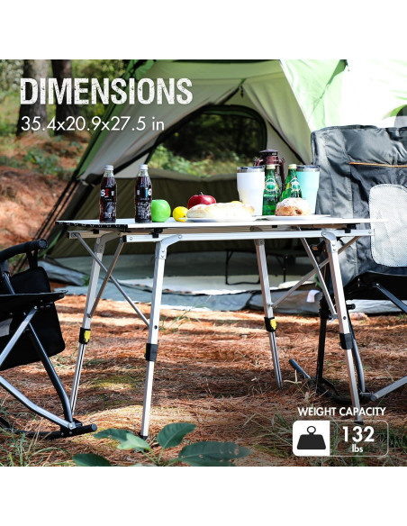 Mesa Plegable PORTAL con Silla de Pesca para Camping