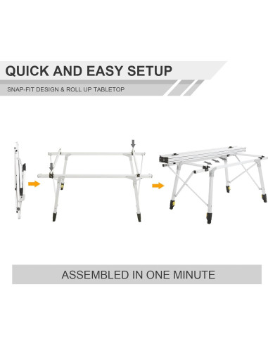 Mesa Plegable PORTAL con Silla de Pesca para Camping