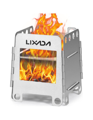 Hervidor de Camping Lixada 1L Acero Inoxidable Plegable