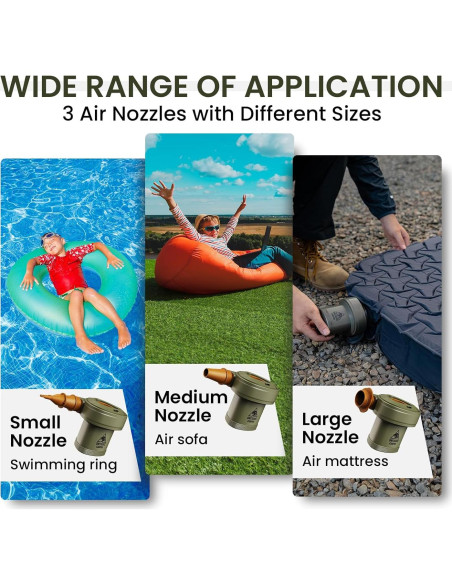 Bomba de Aire Eléctrica Portátil OneTigris ECOPULSE 450L/min