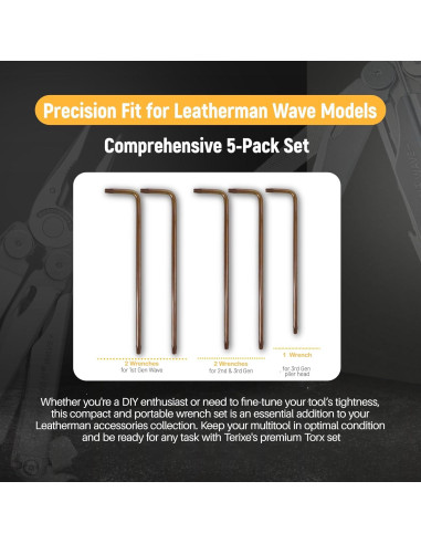 Juego de Llaves Torx Leatherman Wave - 5 Piezas Acero S2