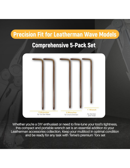 Juego de Llaves Torx Leatherman Wave - 5 Piezas Acero S2