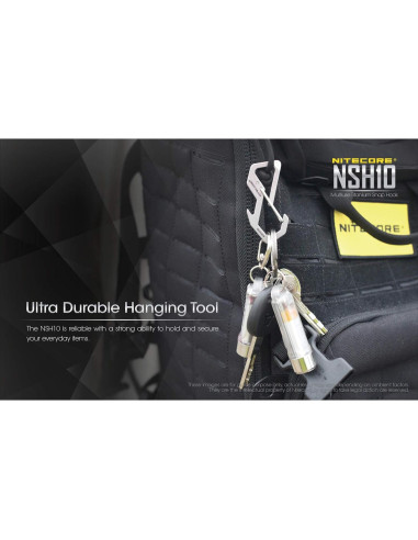 Carabiner de Titanio NITECORE NSH10 Multi-Herramienta EDC