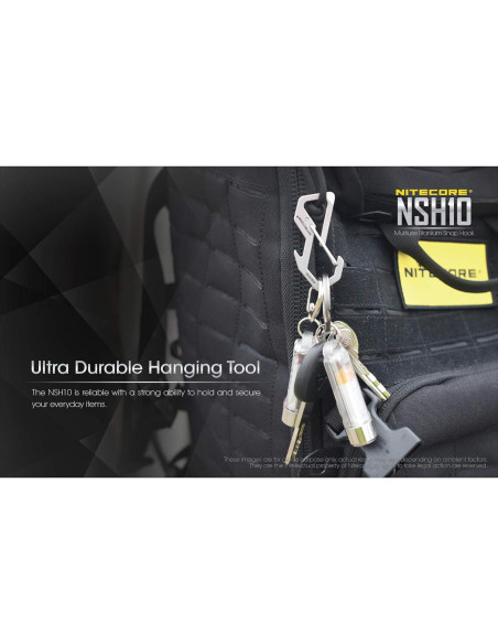 Carabiner de Titanio NITECORE NSH10 Multi-Herramienta EDC