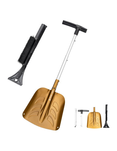 Pala de Nieve Plegable OneTigris 66 cm con Cepillo Raspador