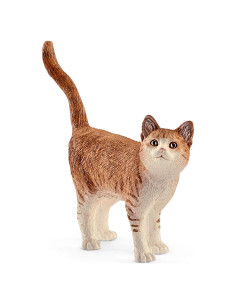 Figura de Gato Atigrado Schleich - Mundo de Granja 6.6 cm