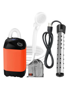 Ducha de Camping Portátil MarvinnanSlyke 2000W 7800mAh LED