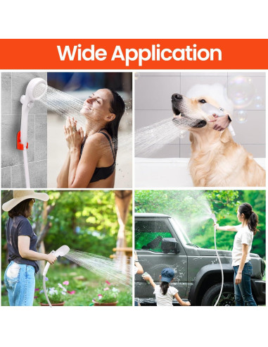 Ducha de Camping Portátil MarvinnanSlyke 2000W 7800mAh LED