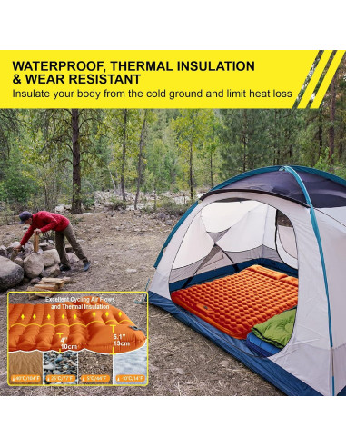 Colchón Doble Inflable KAYOTA 203x135 cm con Almohada