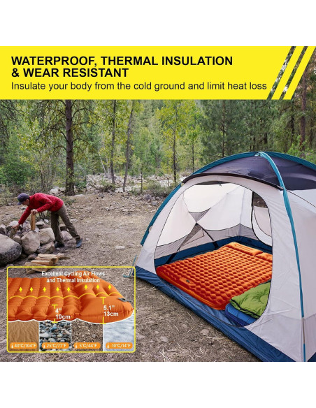 Colchón Doble Inflable KAYOTA 203x135 cm con Almohada