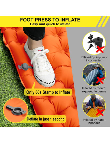 Colchón Doble Inflable KAYOTA 203x135 cm con Almohada