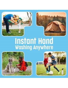 Estación de Lavado de Manos Portátil Suds2Go Gris con Jabón Espumoso 2