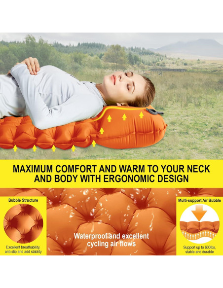 Colchón Doble Inflable KAYOTA 203x135 cm con Almohada