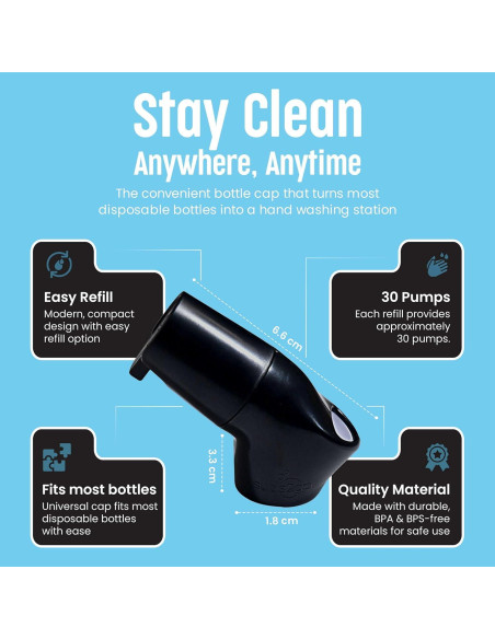 Estación de Lavado de Manos Portátil Suds2Go Gris con Jabón Espumoso