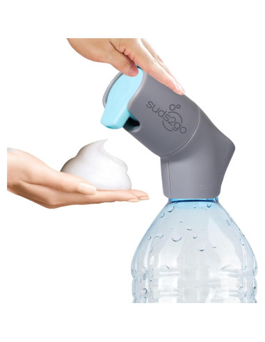 Estación de Lavado de Manos Portátil Suds2Go Gris con Jabón Espumoso