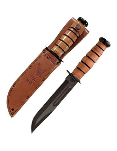 Funda de cuero marrón KA-BAR para cuchillos de 17.78 cm