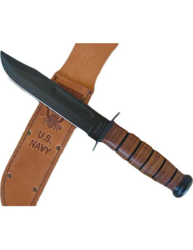 Funda de cuero marrón KA-BAR para cuchillos de 17.78 cm