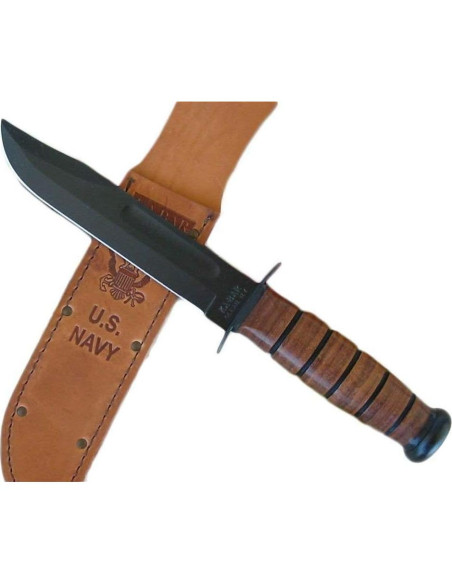 Funda de cuero marrón KA-BAR para cuchillos de 17.78 cm