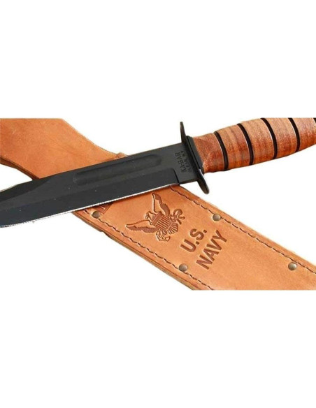 Funda de cuero marrón KA-BAR para cuchillos de 17.78 cm