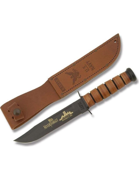 Funda de cuero marrón KA-BAR para cuchillos de 17.78 cm