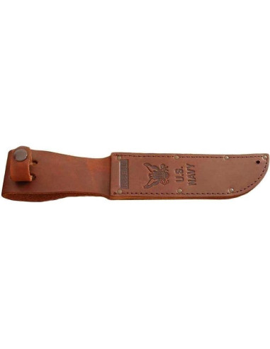 Funda de cuero marrón KA-BAR para cuchillos de 17.78 cm