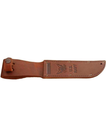 Funda de cuero marrón KA-BAR para cuchillos de 17.78 cm