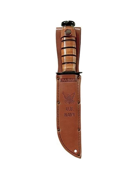 Funda de cuero marrón KA-BAR para cuchillos de 17.78 cm