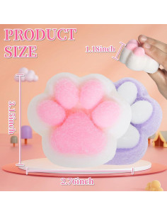 2 Piezas Juguetes Squishy de Pata de Gato Kawaii 8 cm 2