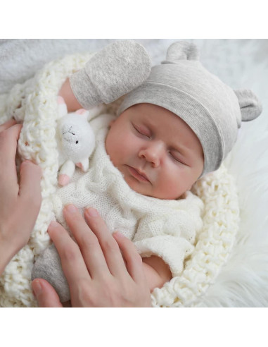 Conjunto Gorro y Manoplas Orejas de Oso AQOKKA 0-3 Meses