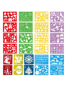 Set de 26 Plantillas de Dibujo LanMa - 400 Imágenes Variadas