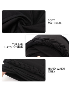 Gorro Turbante Pre-atado AQOKKA para Mujeres - Diseño Floral 2