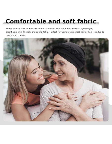 Gorro Turbante Pre-atado AQOKKA para Mujeres - Diseño Floral