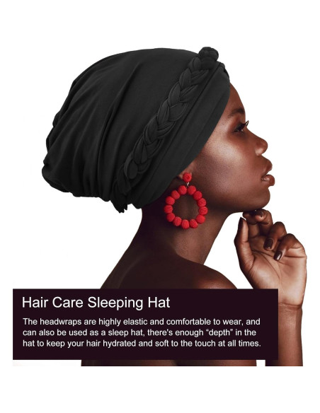 Gorro Turbante Pre-atado AQOKKA para Mujeres - Diseño Floral