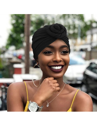 Gorro Turbante Pre-atado AQOKKA para Mujeres - Diseño Floral