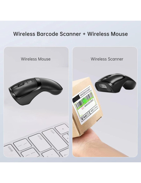 Escáner de Código de Barras Inalámbrico THARO 2 en 1 Negro Escáner de Código de Barras Inalámbrico THARO 2 en 1 Negro
