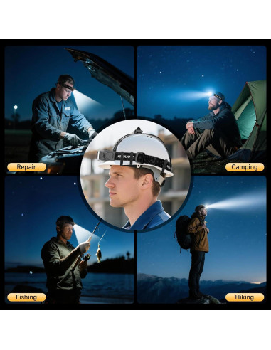 Linterna Frontal LED Recargable ATDOALL 1000 Lúmenes 5 Modos