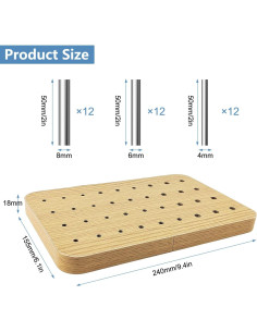 Tablero de Clavos de Madera Choonjin 36 Agujeros Terapia Ocupacional 2