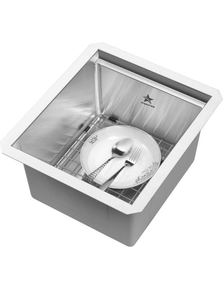 Fregadero de cocina acero inoxidable 304 STARSTAR 33x38cm