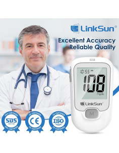 Kit de Monitor de Glucosa Bioland G-425-1 con 100 Tiras y Lancetas 2