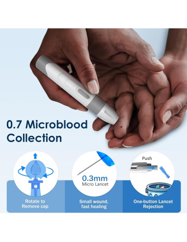 Kit de Monitor de Glucosa Bioland G-425-1 con 100 Tiras y Lancetas